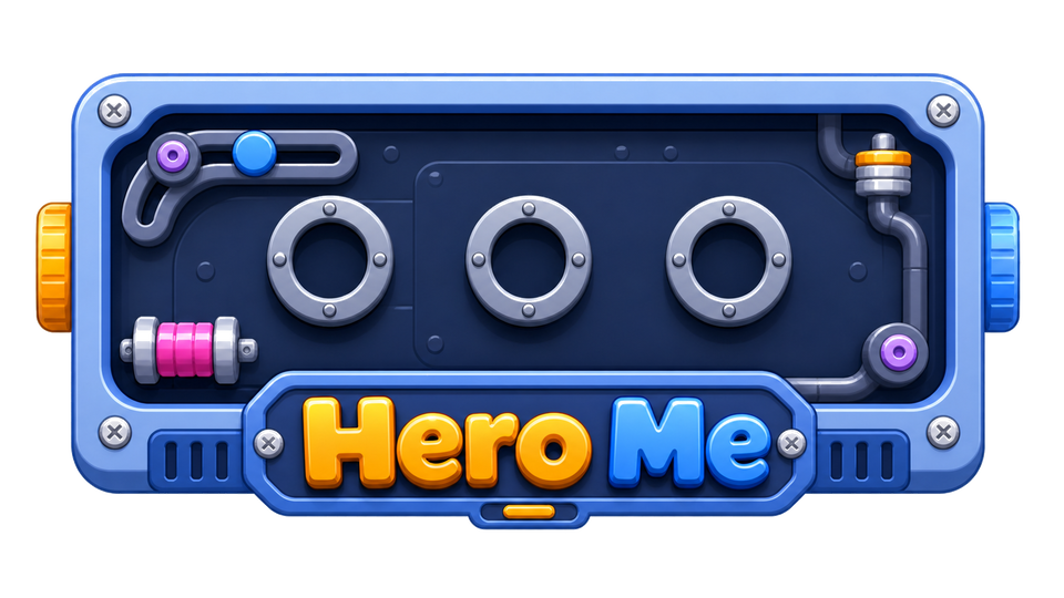 Hero Me machine with three colorful gears